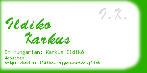ildiko karkus business card